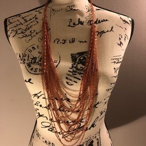 Rose gold layered necklace